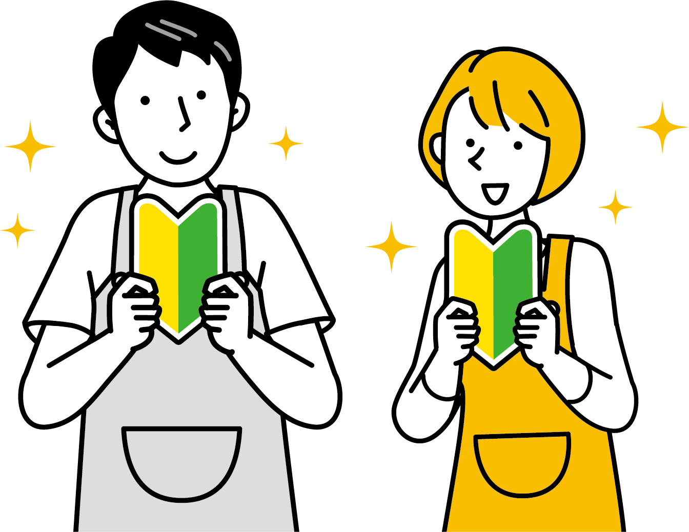 保育実習をする学生のイラスト